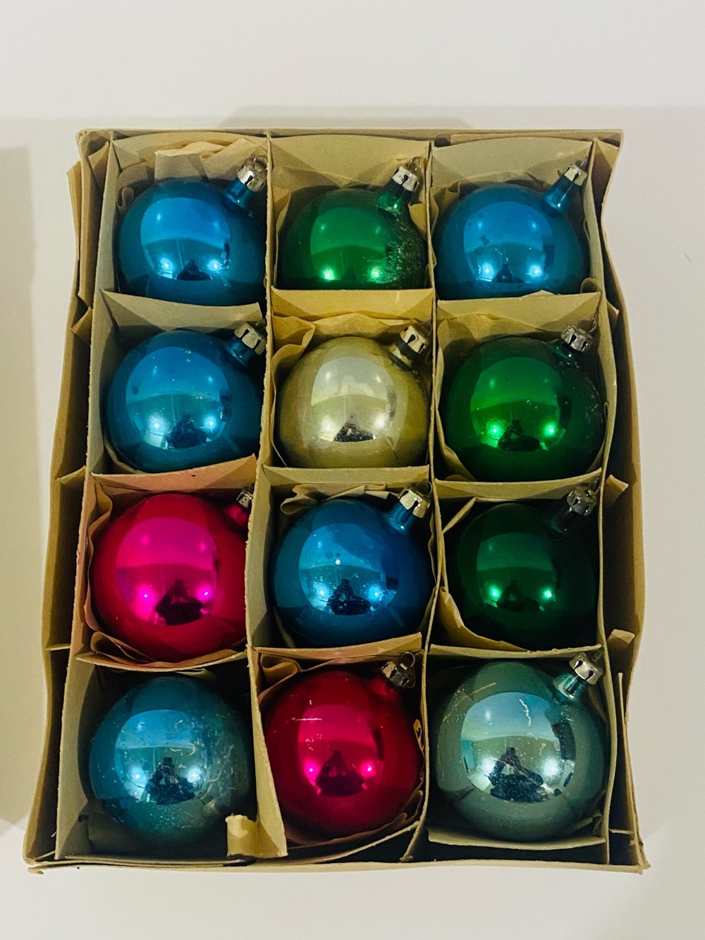 Holiday Glass Ornament Set - Multicolor Shiny Baubles